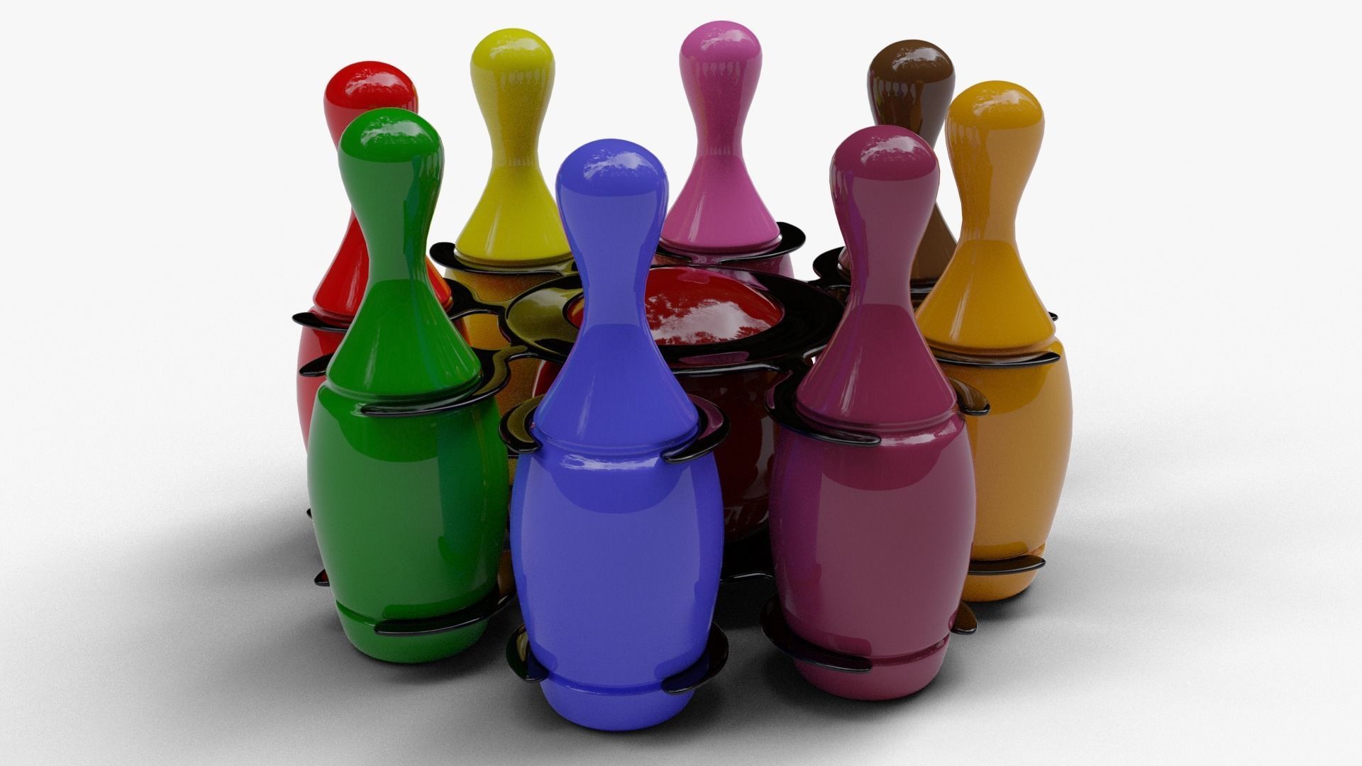 Baby Bowling Set Toy 3D model_4