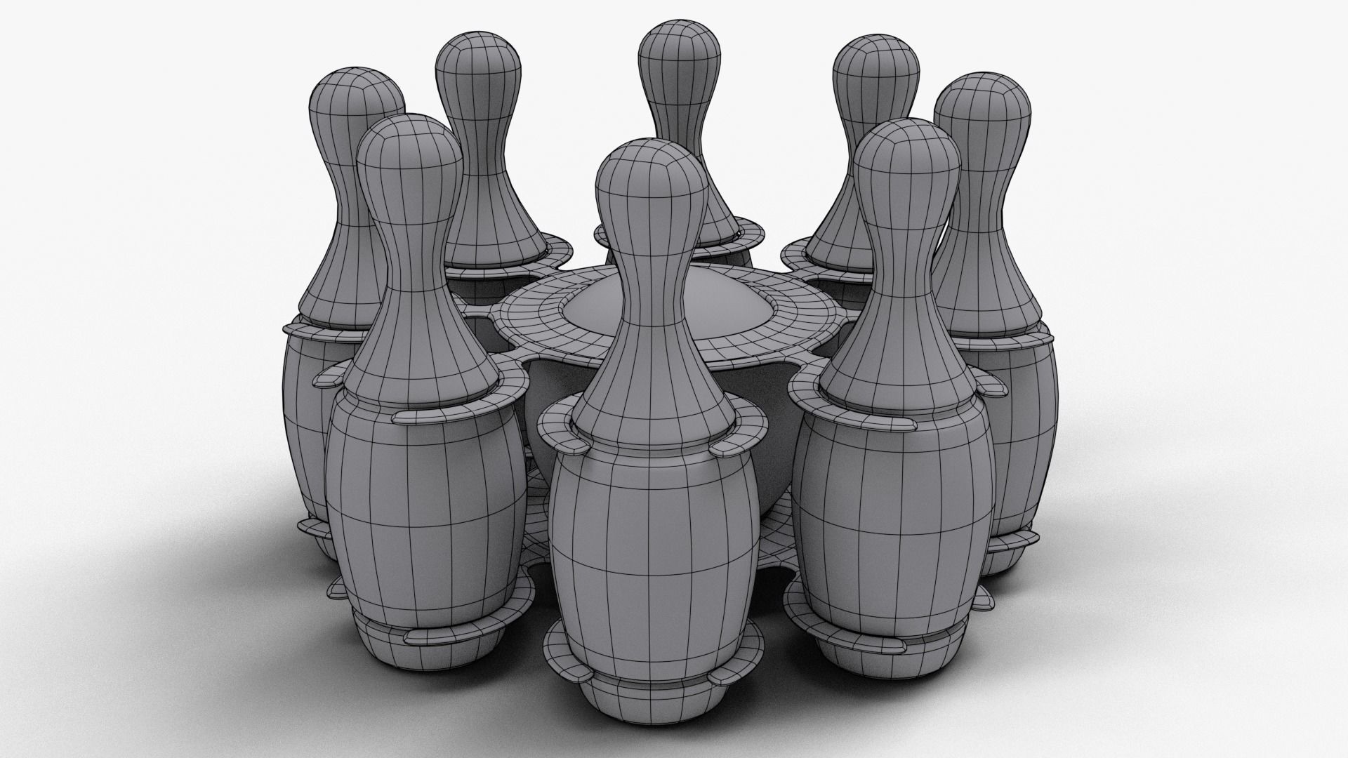 Baby Bowling Set Toy 3D model_5