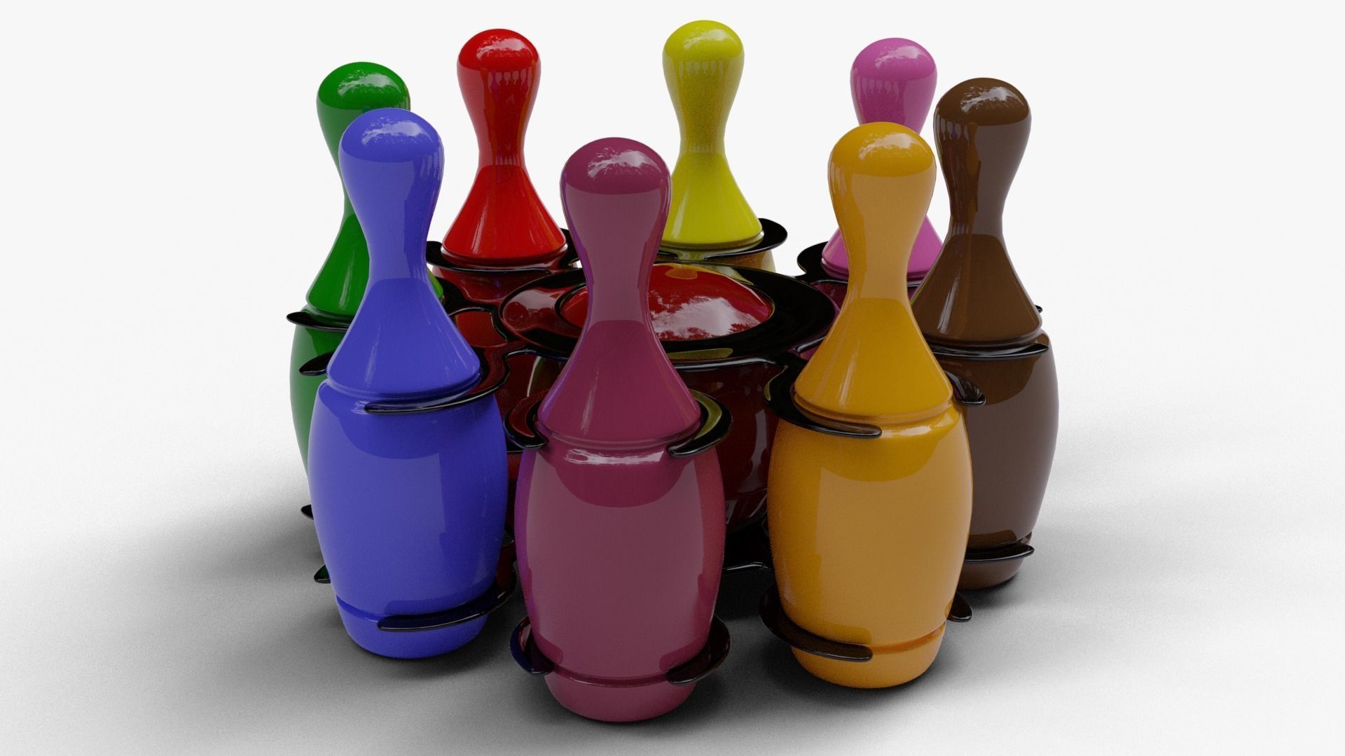 Baby Bowling Set Toy 3D model_3