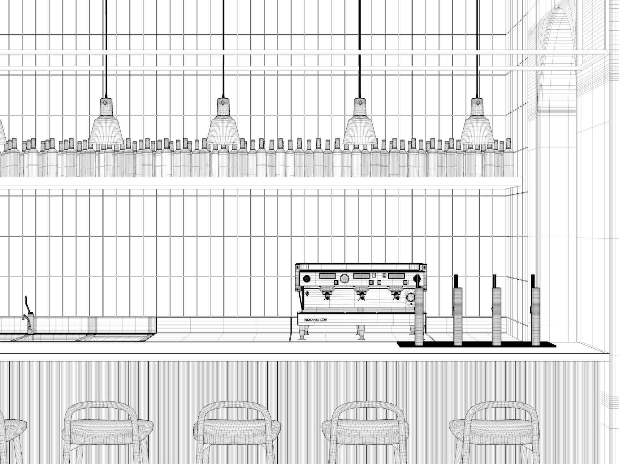 Restaurant Bar Counter NM 1 3D model_17