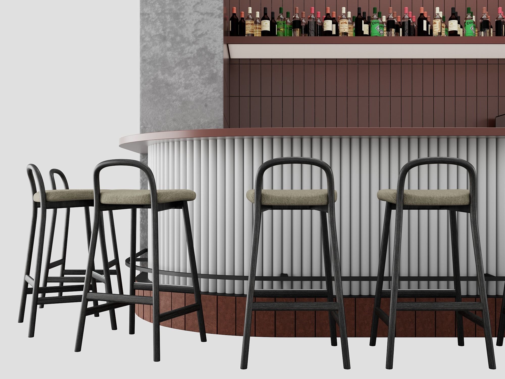 Restaurant Bar Counter NM 1 3D model_5