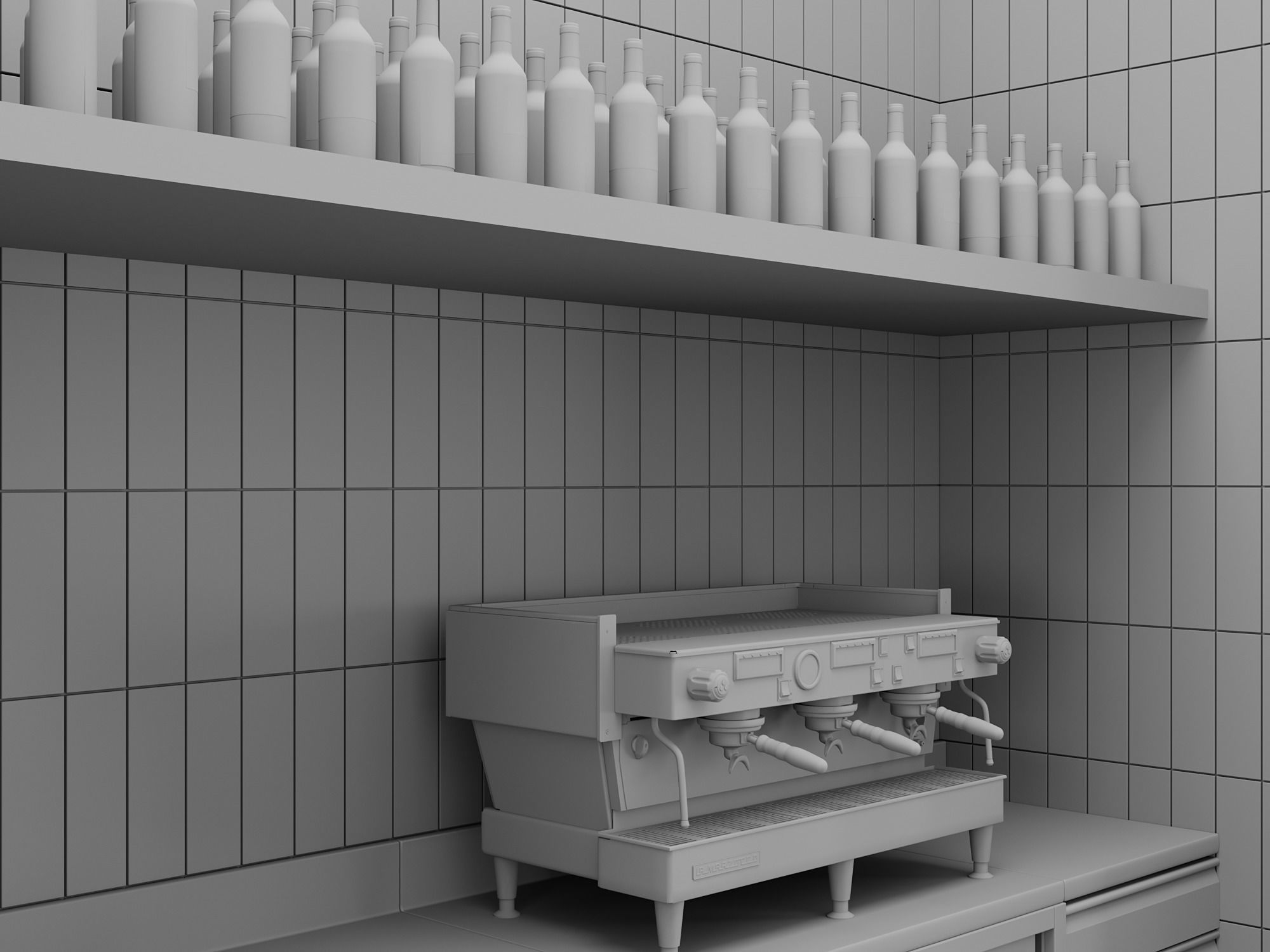 Restaurant Bar Counter NM 1 3D model_11
