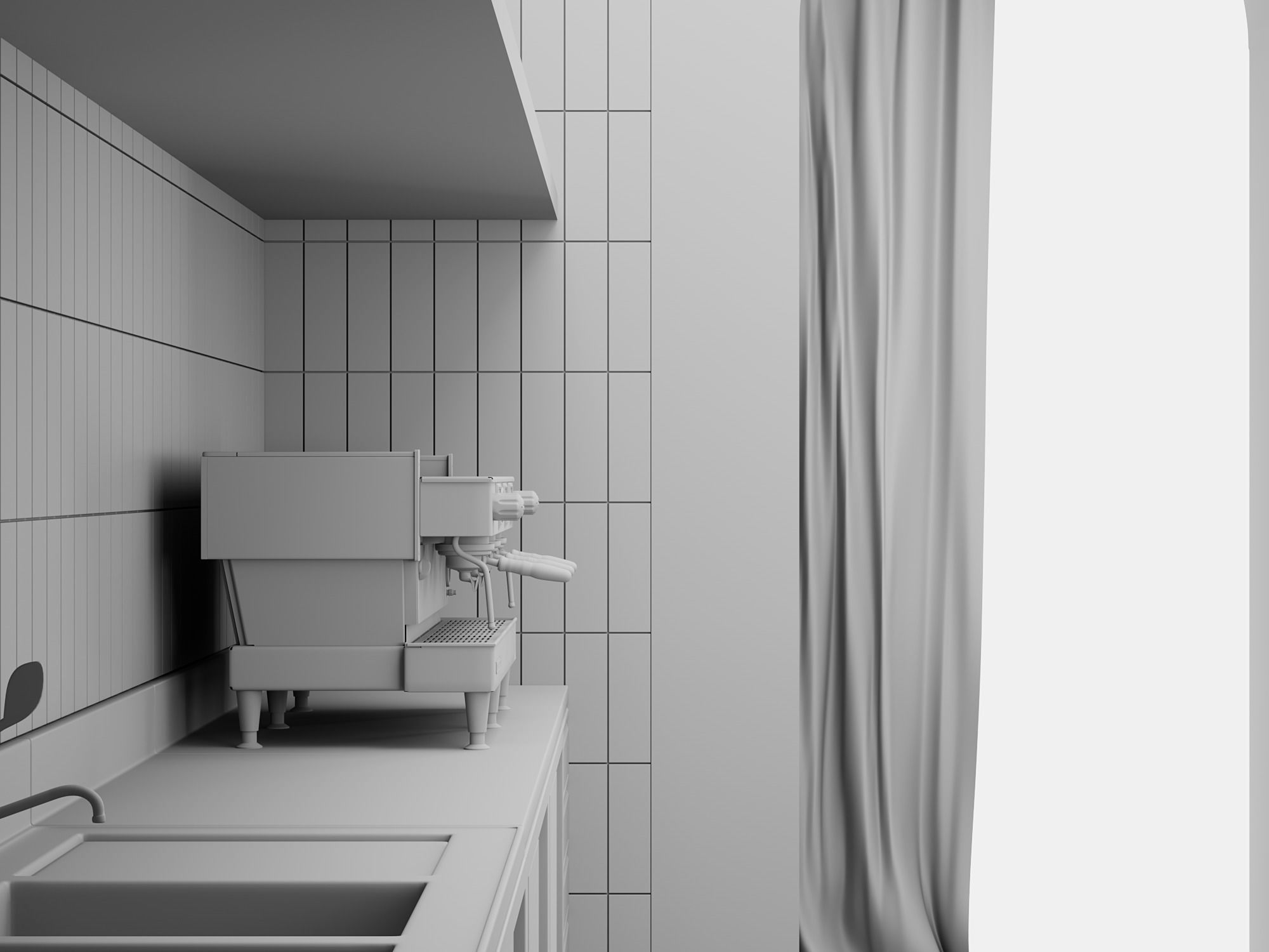 Restaurant Bar Counter NM 1 3D model_13