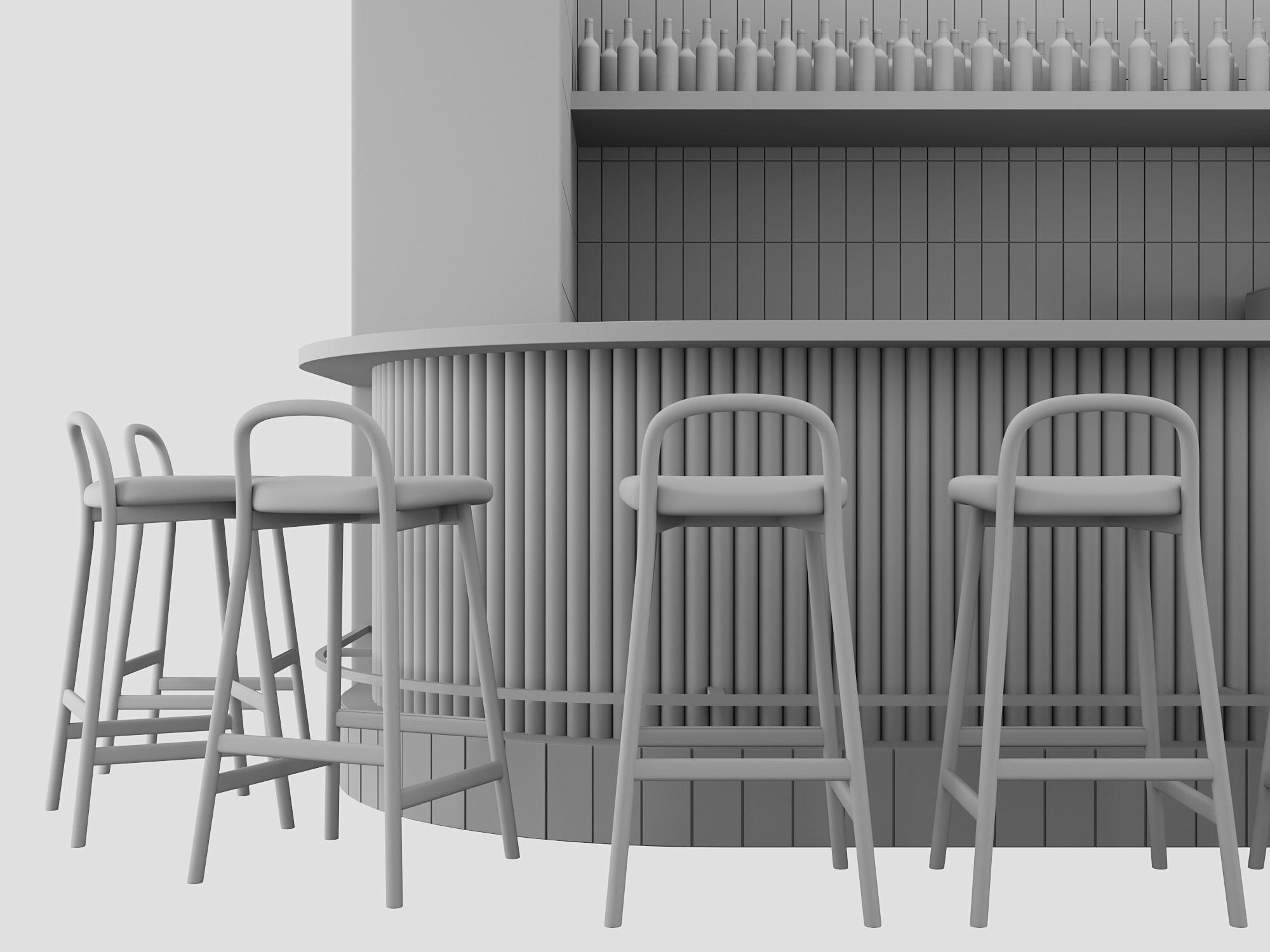 Restaurant Bar Counter NM 1 3D model_12