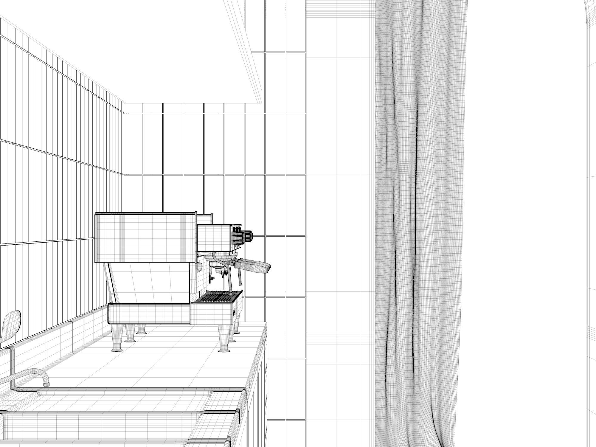 Restaurant Bar Counter NM 1 3D model_20