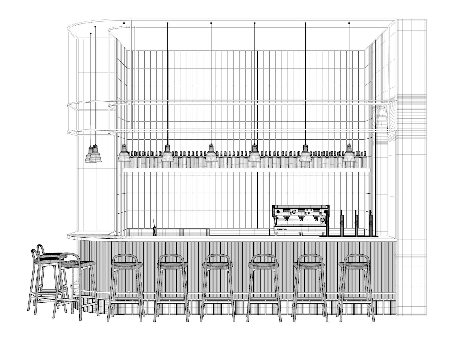 Restaurant Bar Counter NM 1 3D model_14