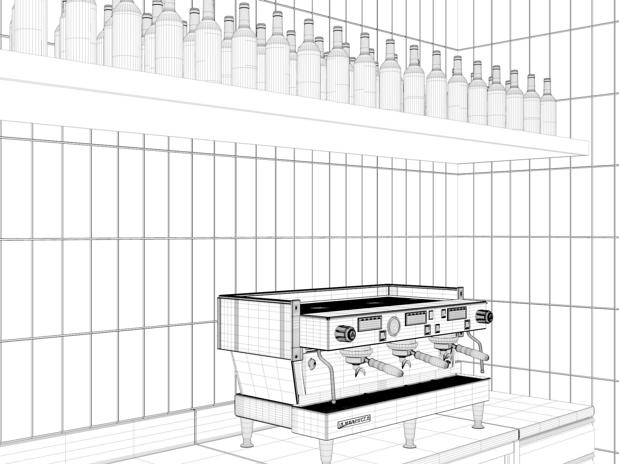Restaurant Bar Counter NM 1 3D model_18