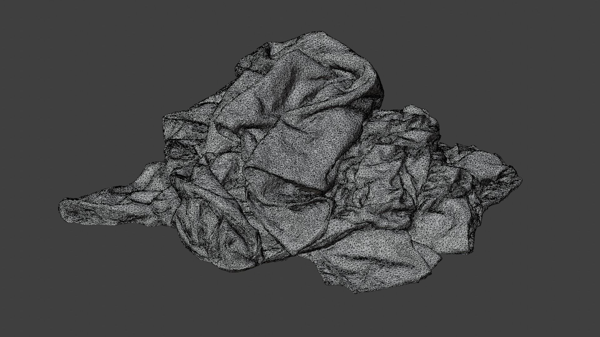 Pile of Clothes on the Ground Neon Color 3D Scanned Low-poly 3D model_11