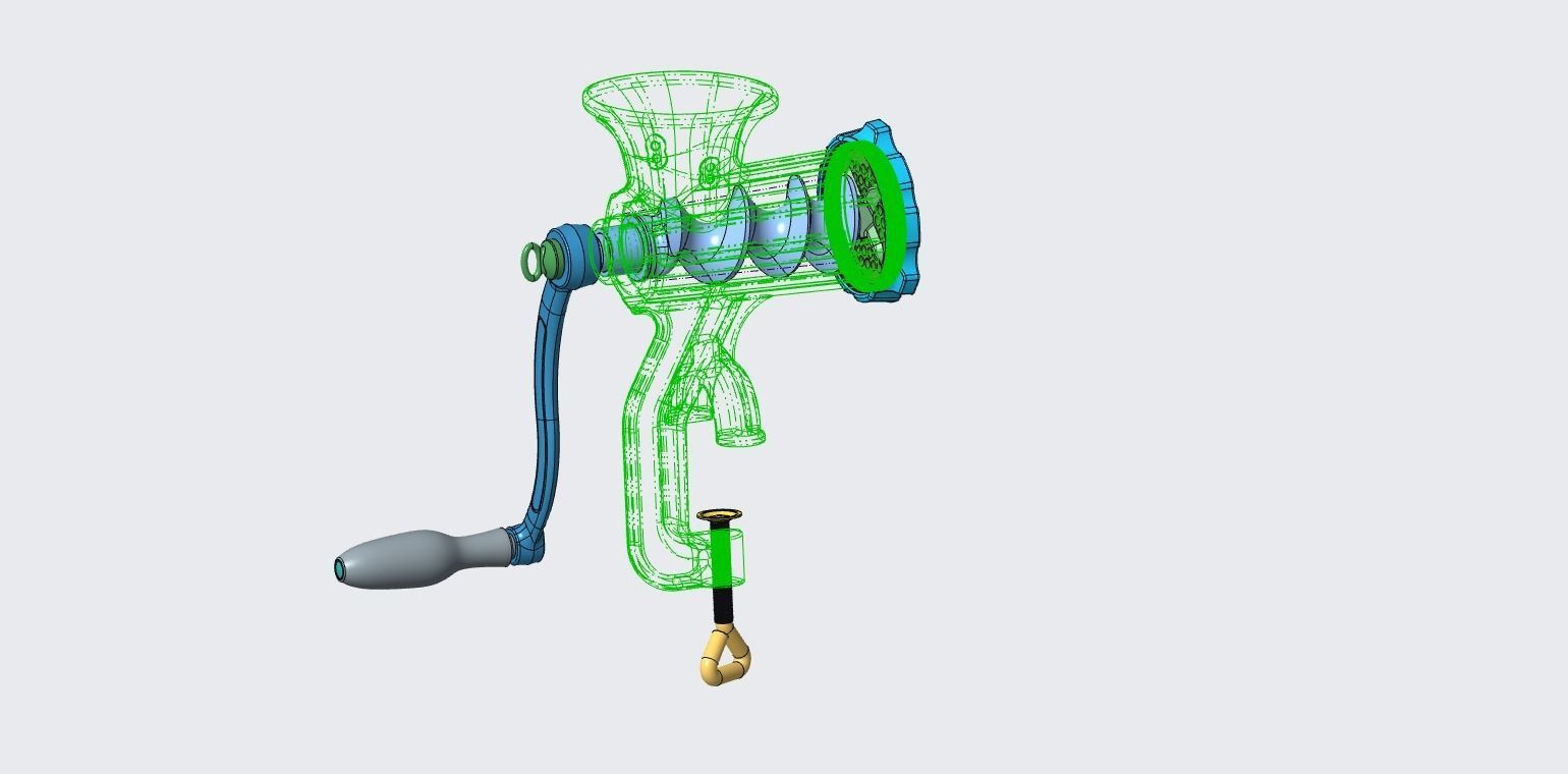 Meat Grinder 3D model_2