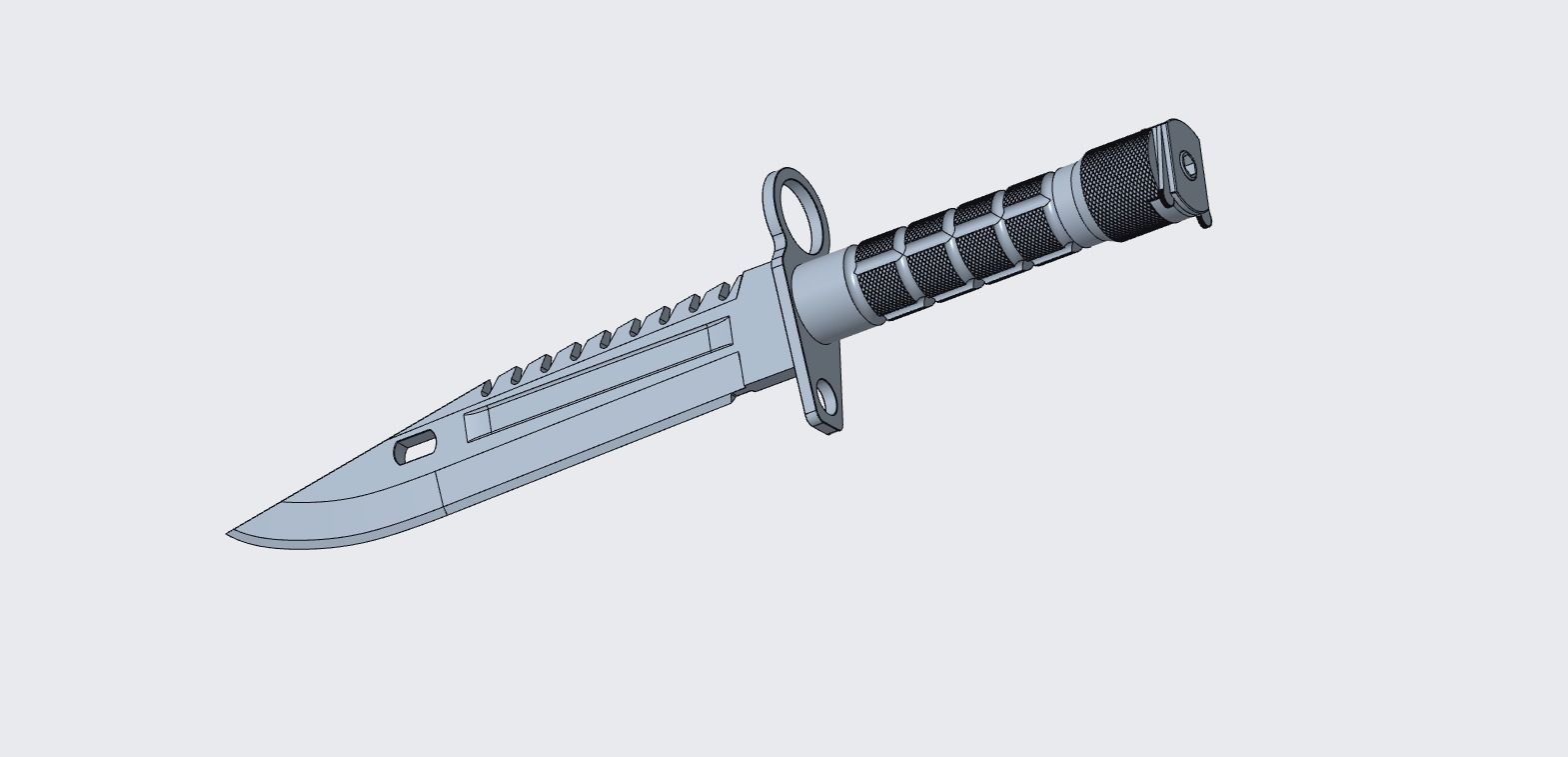 Bayonet M9 3D model_1