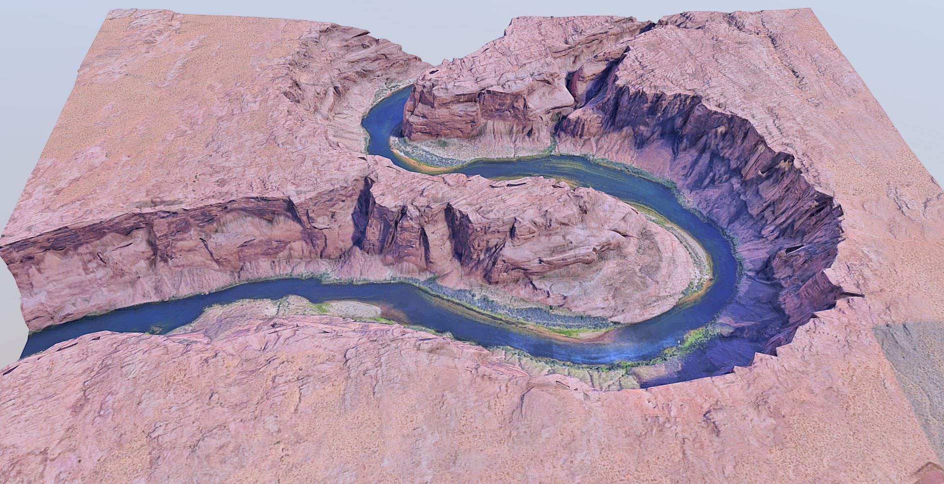 Horseshoe Bend - Grand Canyon Low-poly 3D model_1