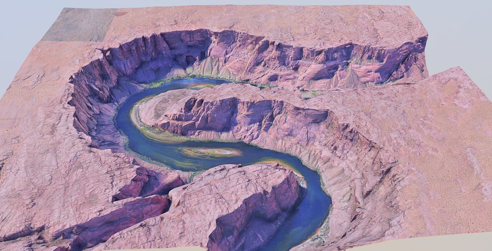 Horseshoe Bend - Grand Canyon Low-poly 3D model_4