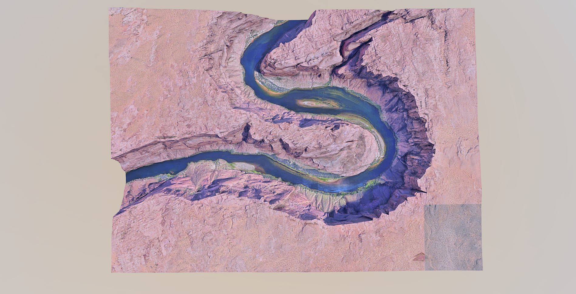 Horseshoe Bend - Grand Canyon Low-poly 3D model_2