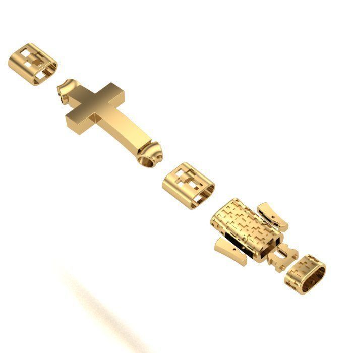 MEN LEATHER BRACELET 3D print model_5