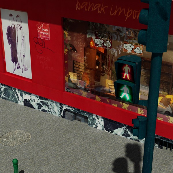 City Block Low-poly 3D model_23