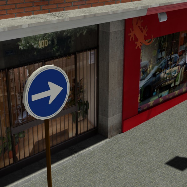 City Block Low-poly 3D model_20