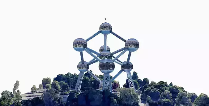 The Atomium - building Low-poly 3D model