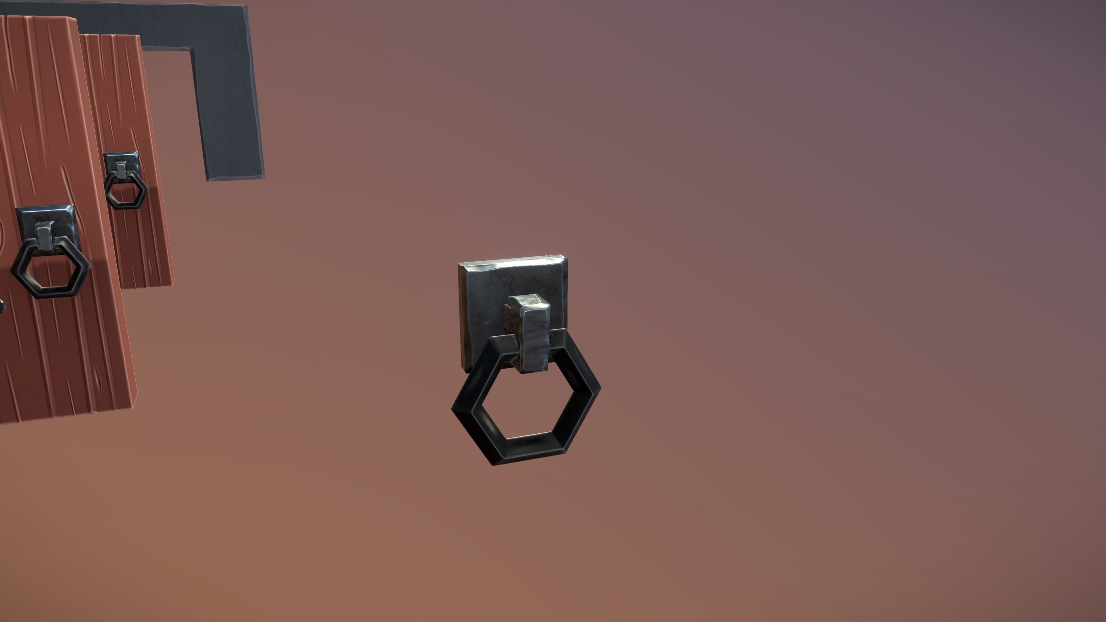 Stylized PBR Door Pack Low-poly 3D model_12