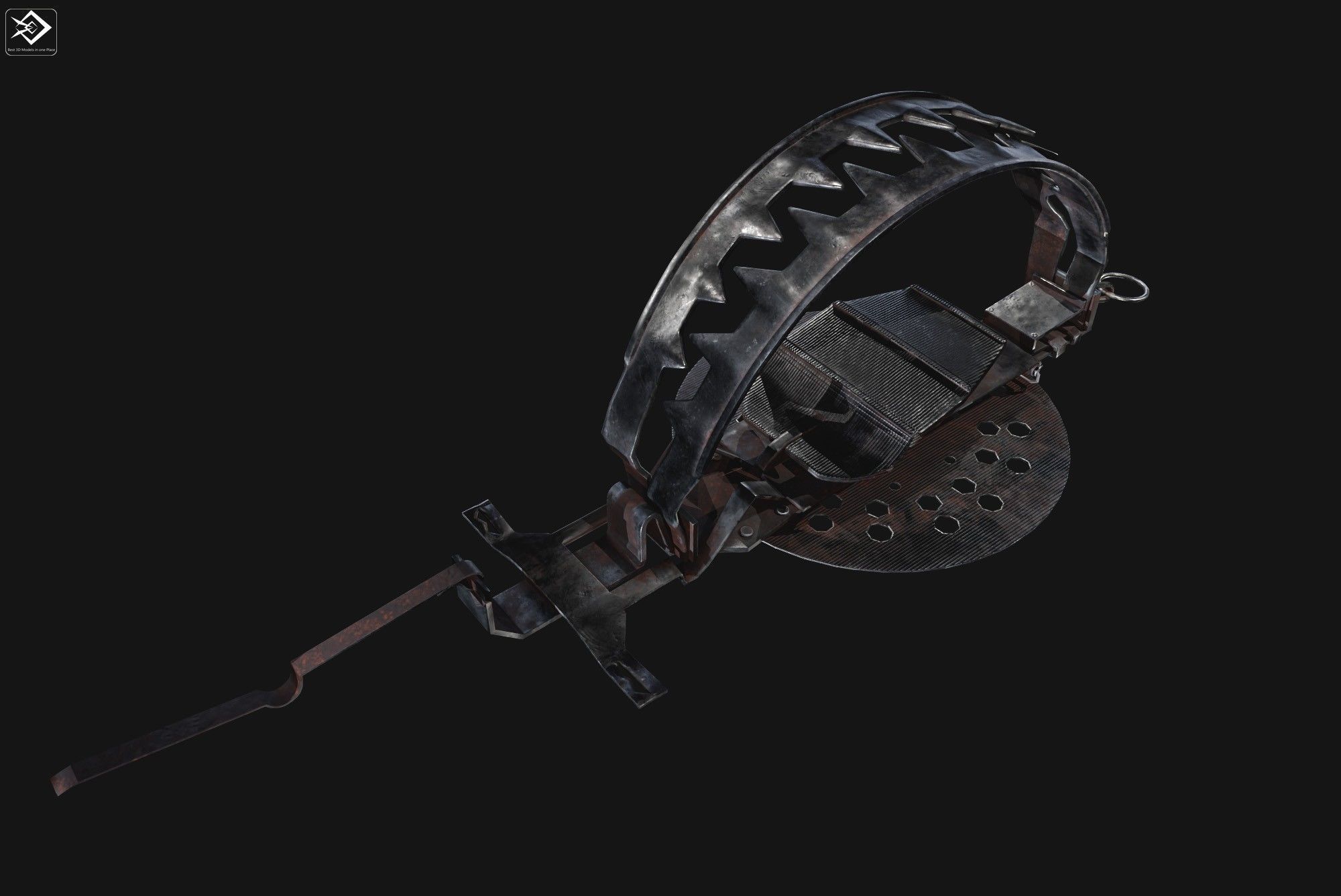 Animal Trap  Low-poly 3D model_10