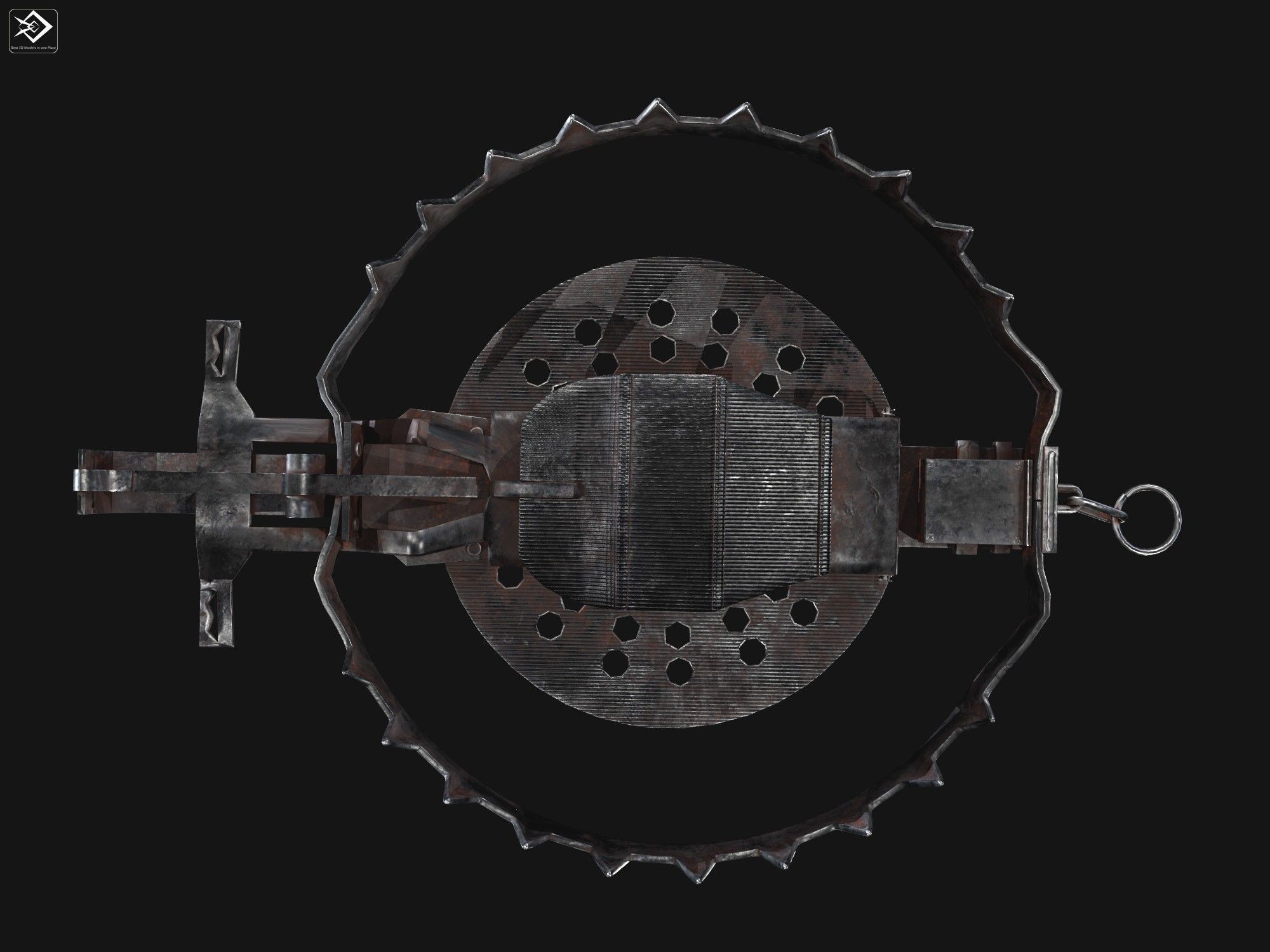Animal Trap  Low-poly 3D model_5