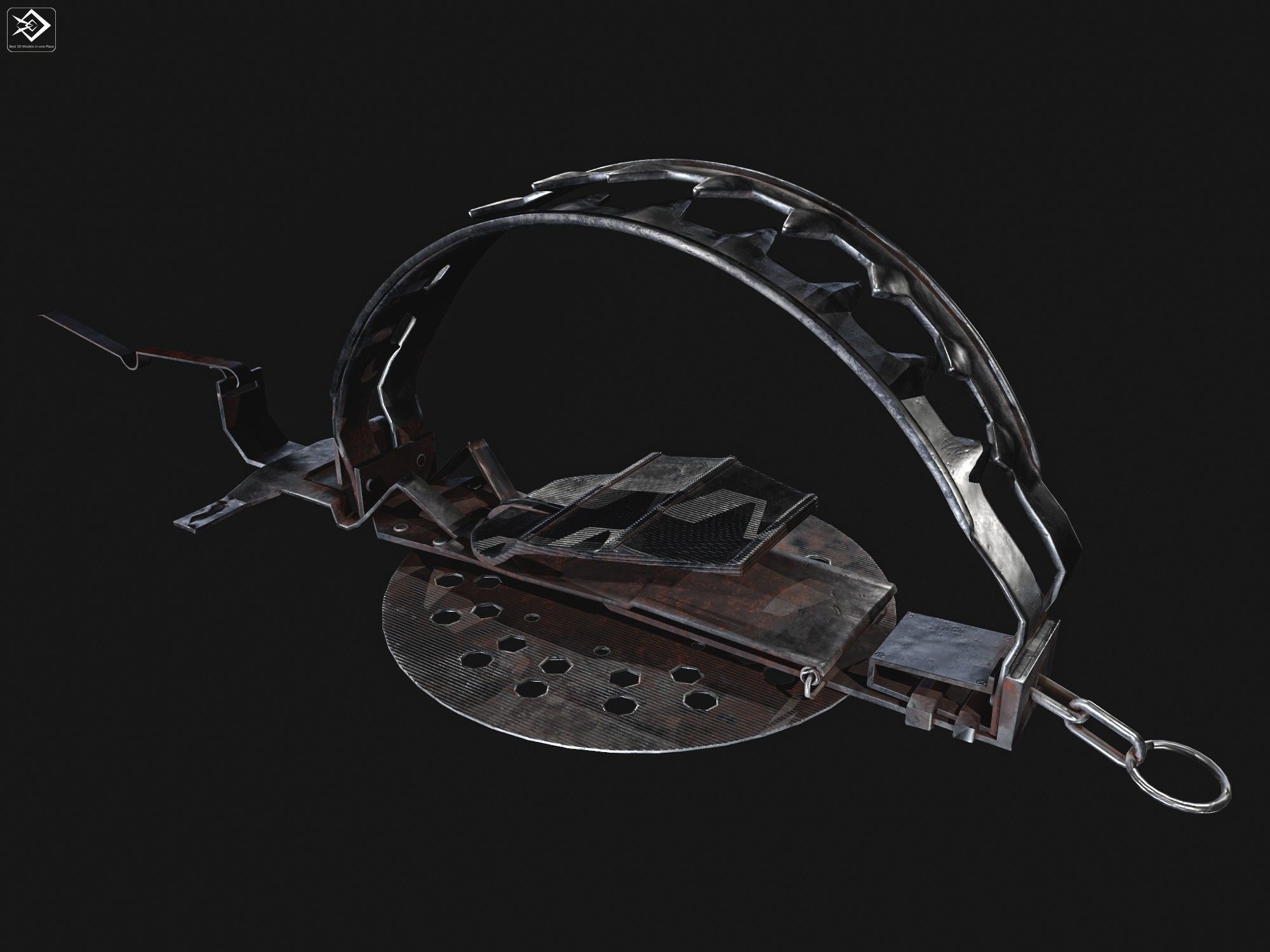 Animal Trap  Low-poly 3D model_11