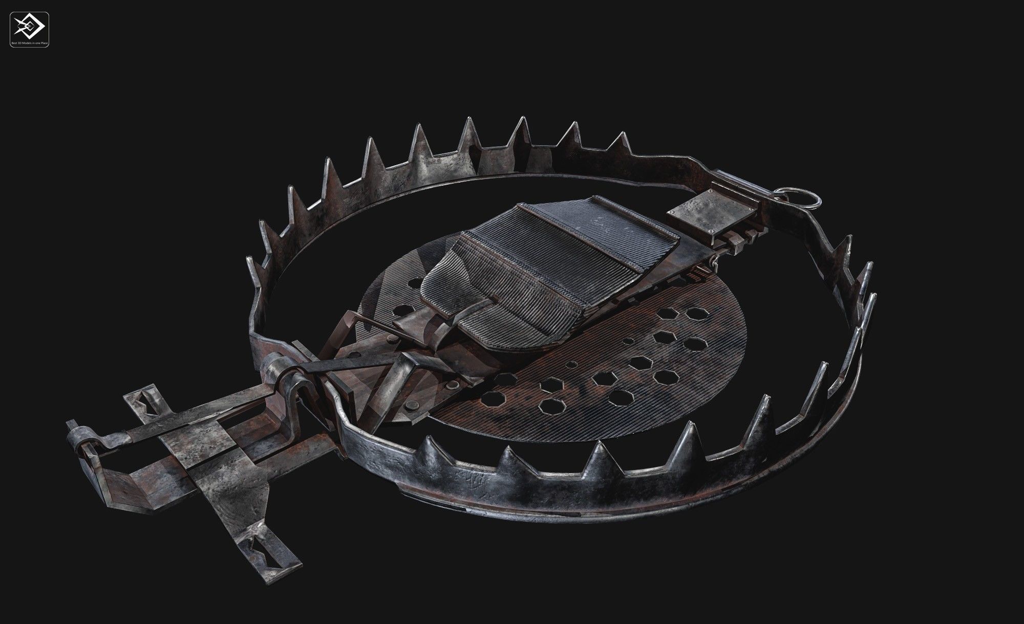 Animal Trap  Low-poly 3D model_1