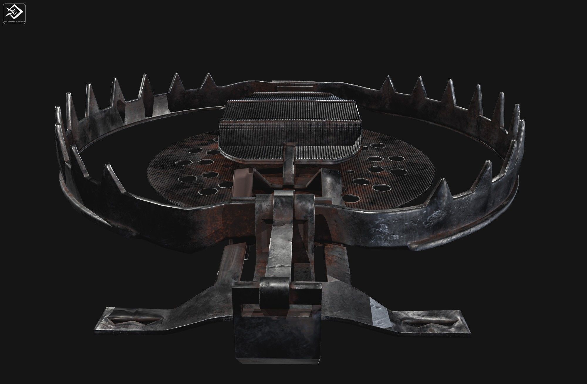Animal Trap  Low-poly 3D model_8