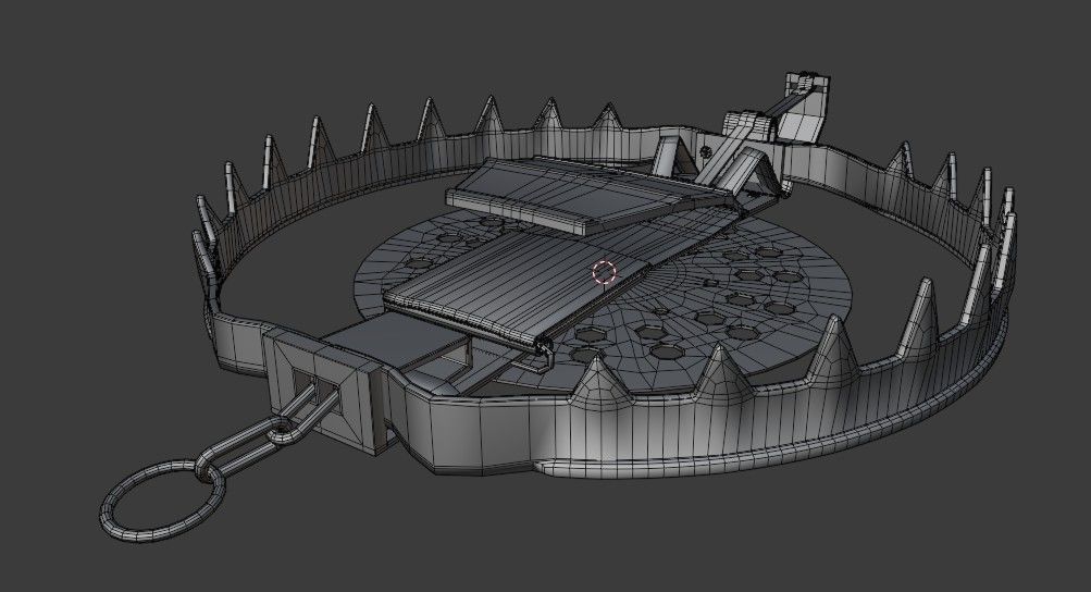 Animal Trap  Low-poly 3D model_15