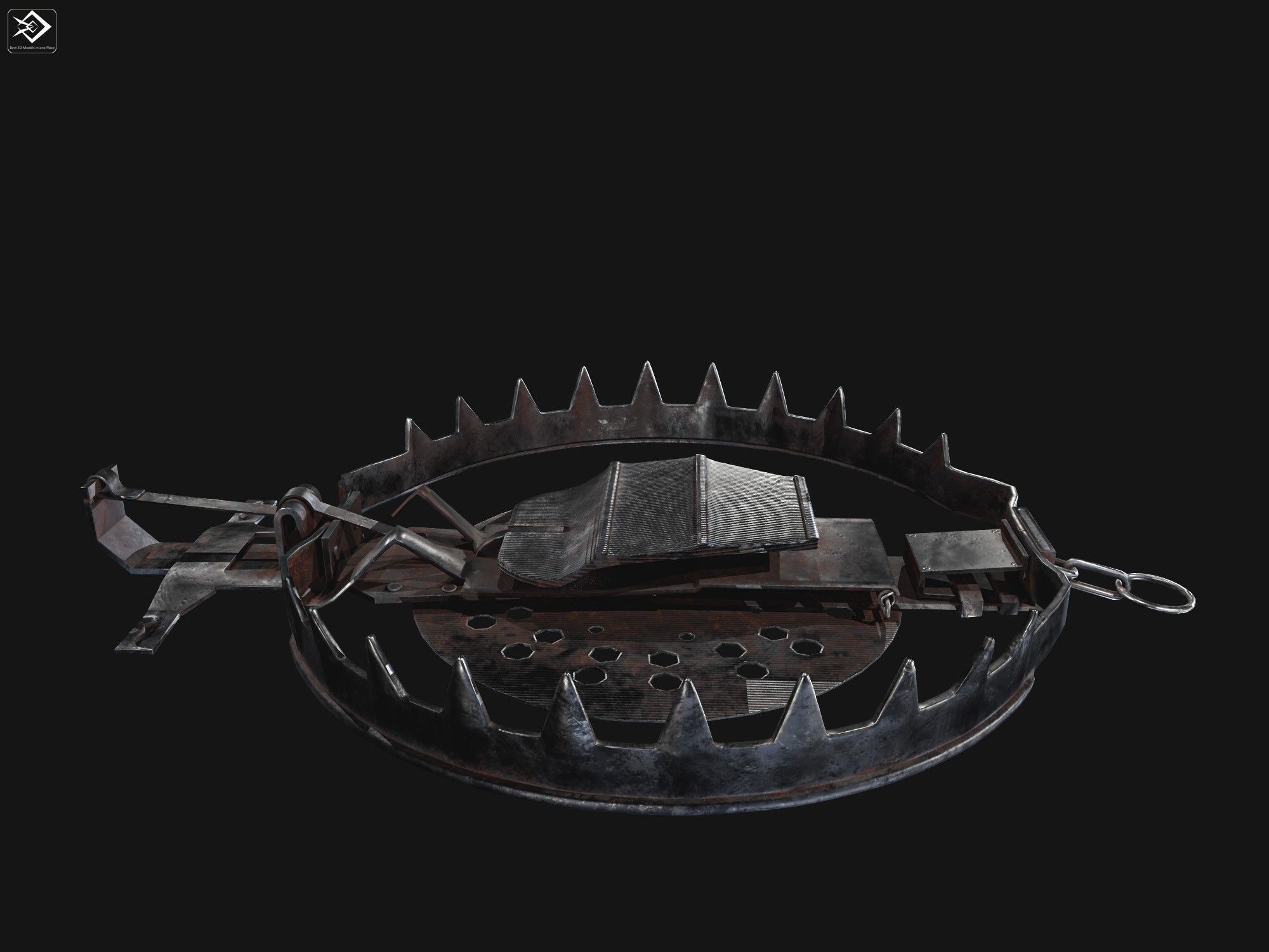 Animal Trap  Low-poly 3D model_7