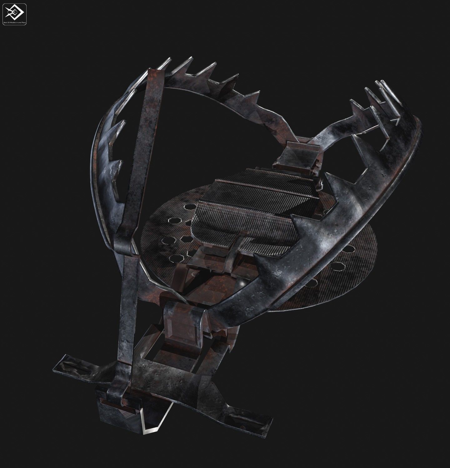 Animal Trap  Low-poly 3D model_4