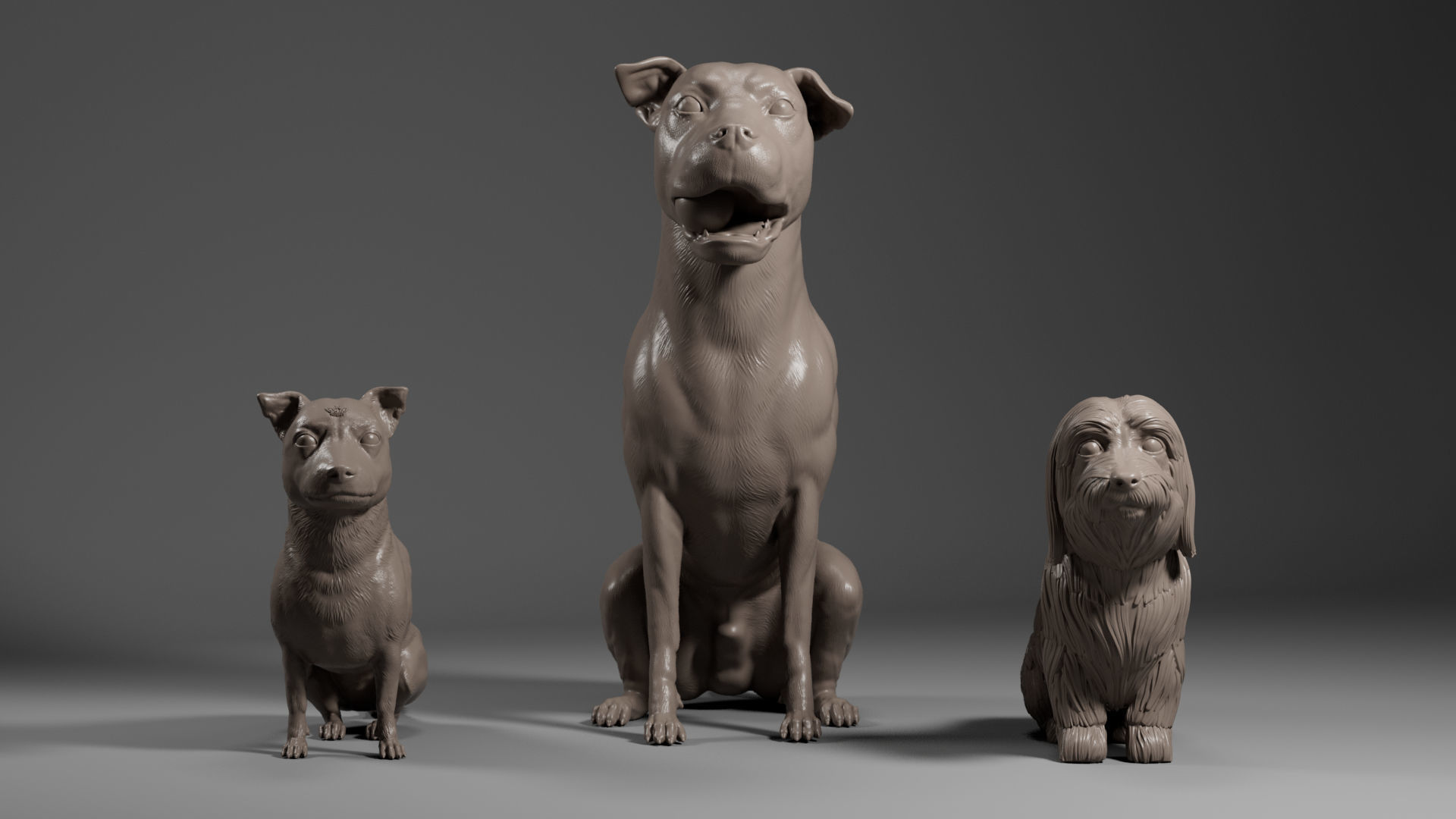 Pitbull - Dog Pet 01 3D print model_10