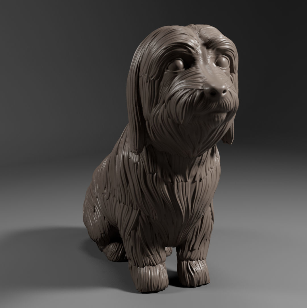 Pitbull - Dog Pet 01 3D print model_13