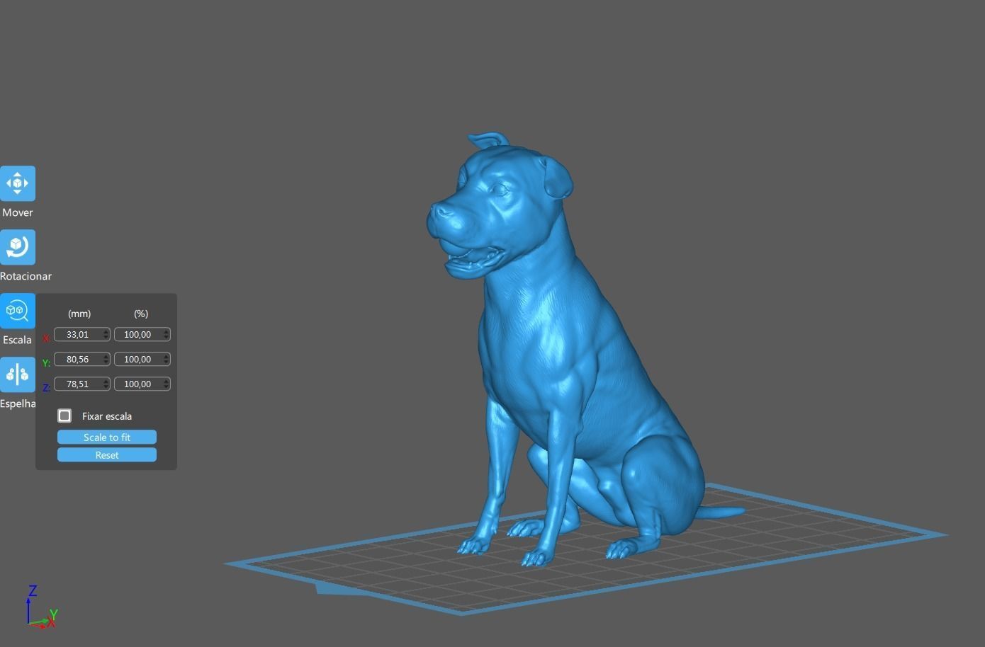 Pitbull - Dog Pet 01 3D print model_6
