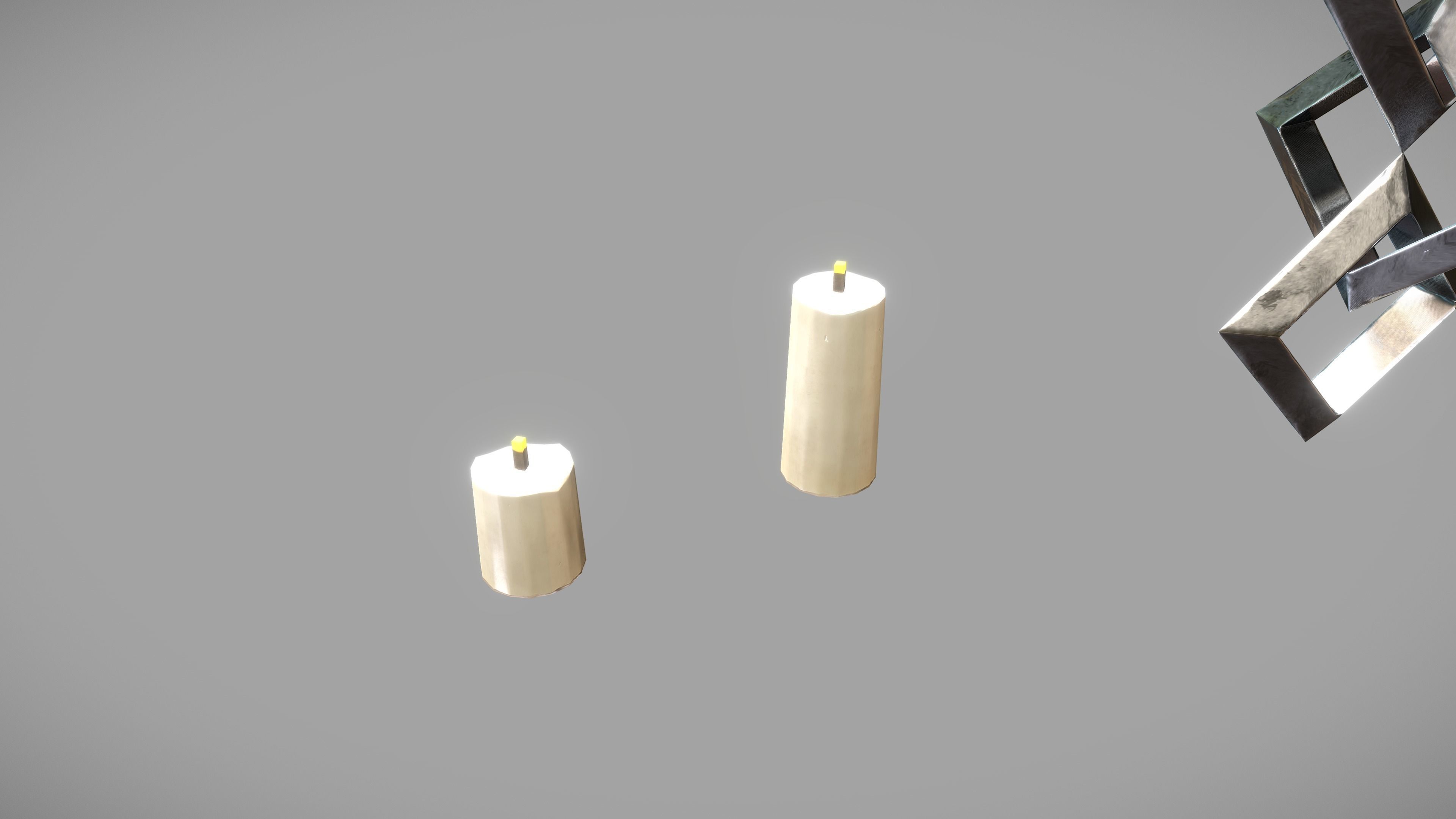 Stylized PBR Chandelier Pack Low-poly 3D model_10