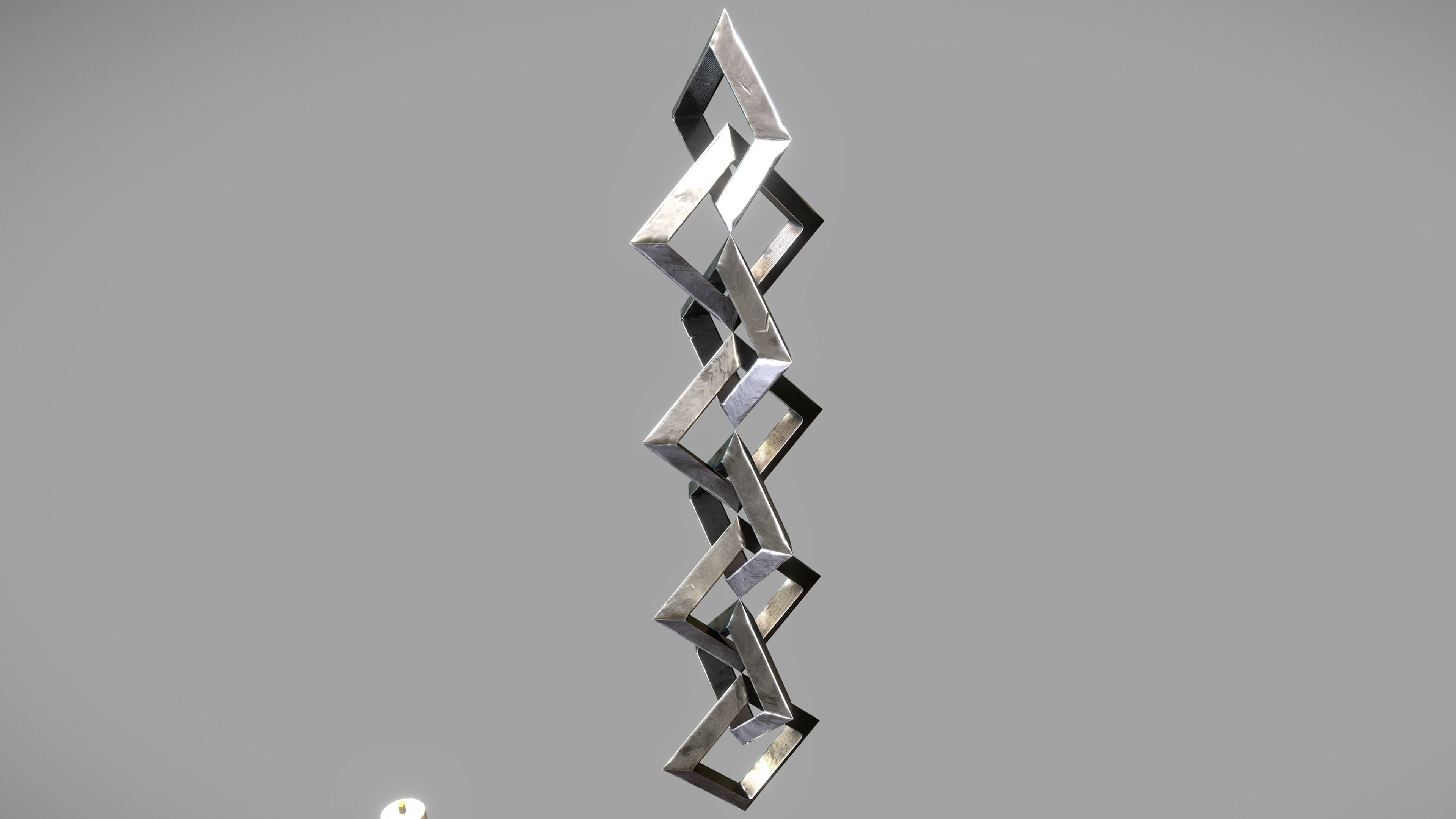 Stylized PBR Chandelier Pack Low-poly 3D model_11