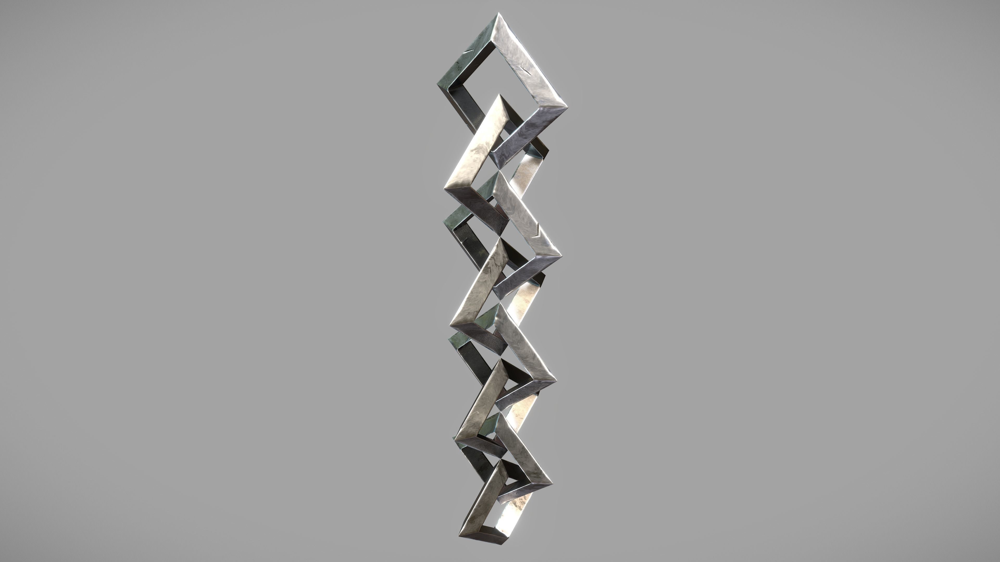 Stylized PBR Chandelier Pack Low-poly 3D model_12