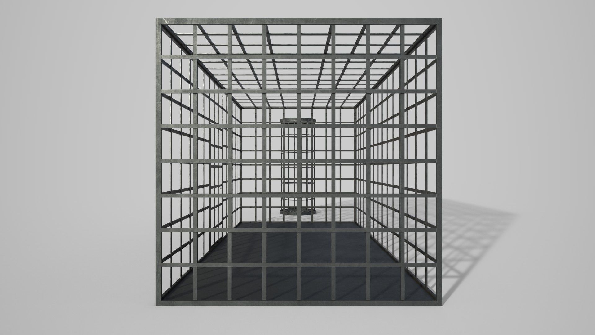 Medieval Iron Cages Low-poly 3D model_8