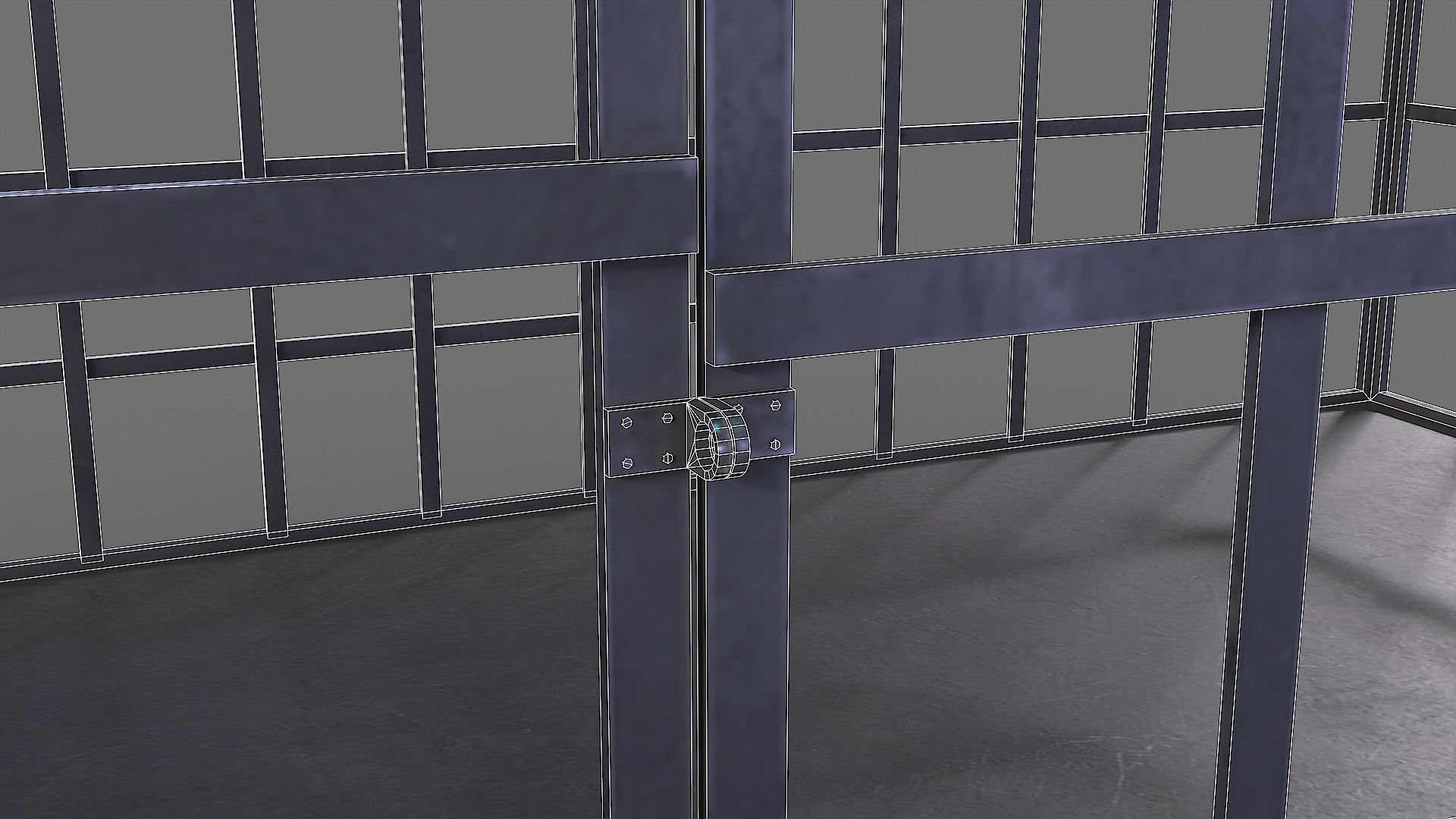 Medieval Iron Cages Low-poly 3D model_14
