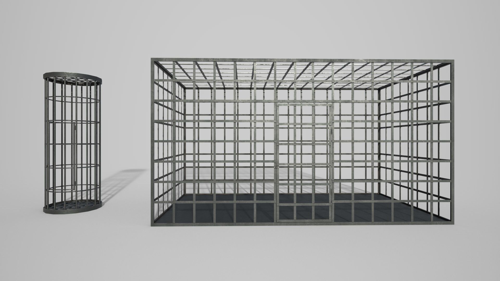 Medieval Iron Cages Low-poly 3D model_6