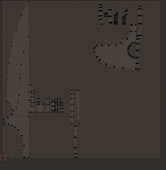 Stylized push dagger Weapon with gradient PBR low poly  Low-poly 3D model_7