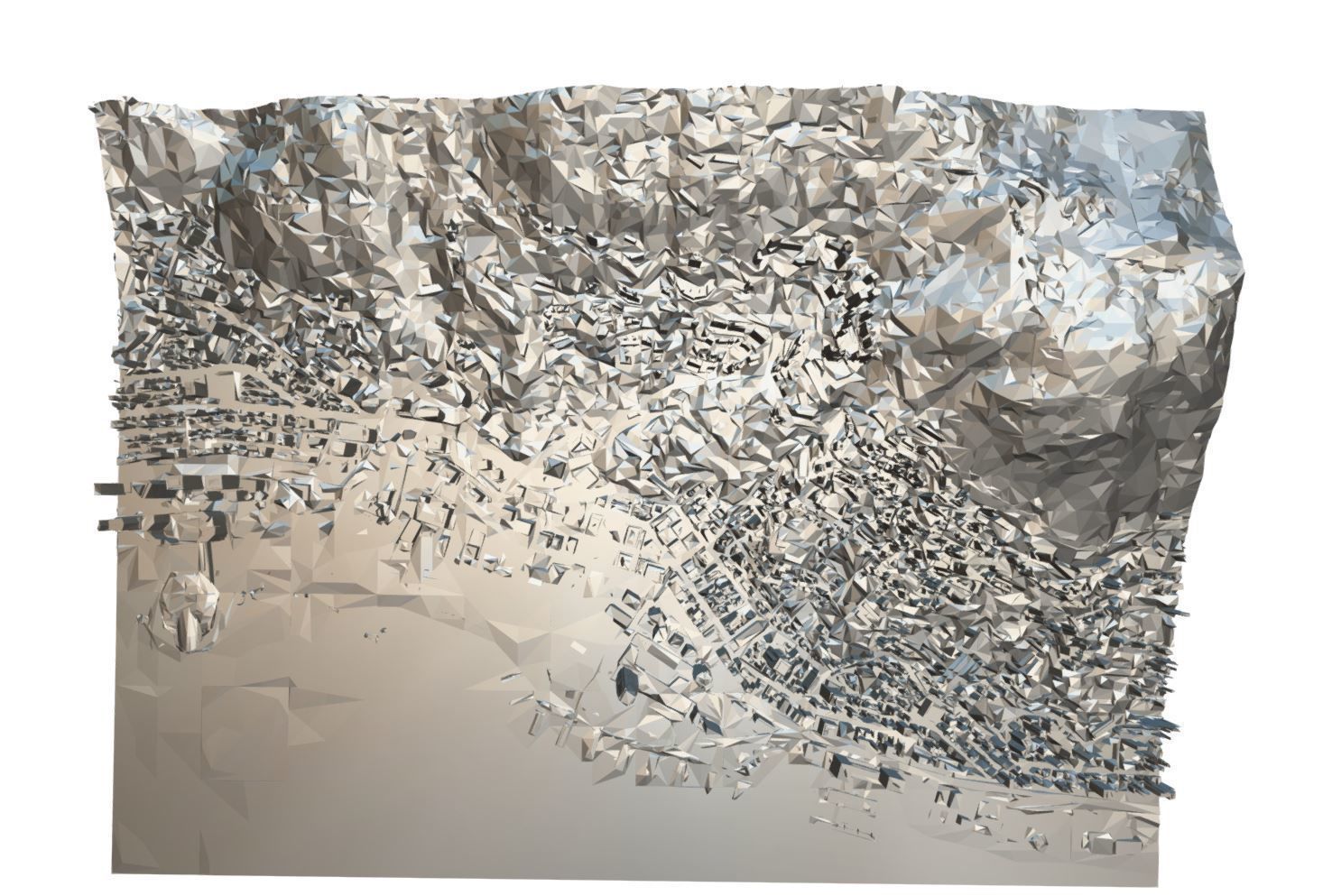 Hong Kong Skyscraper- city Low-poly 3D model_8