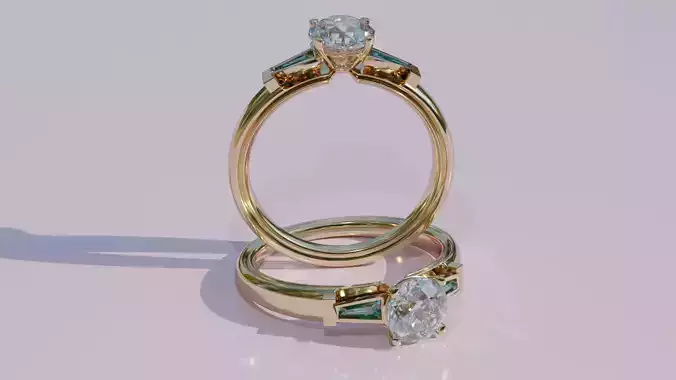 Diamond Ring 3D Free 3D print model