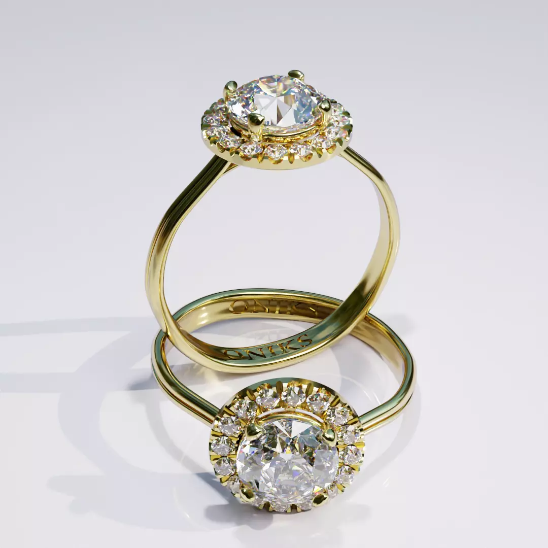 Engagement Diamond Ring 3D Free 3D print model