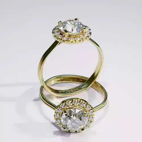 Engagement Diamond Ring 3D 