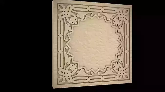 Brick frame with ornate design