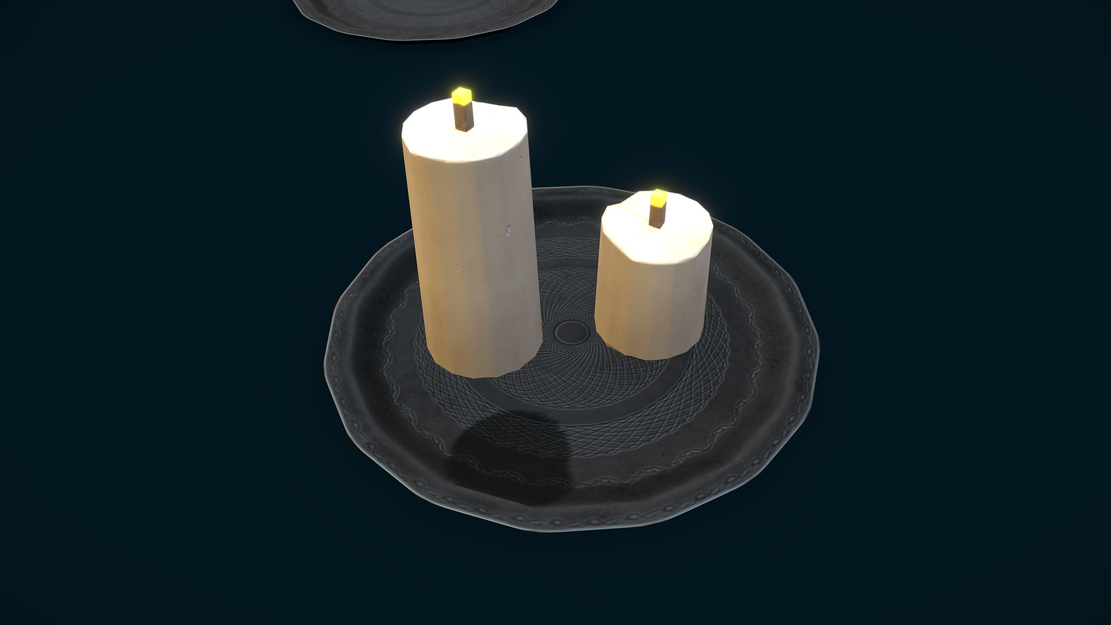 Stylized PBR Candles Pack Low-poly 3D model_9