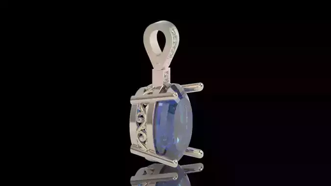 pendant with sapphire 