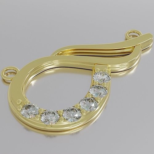 Gold pendant  3D print model