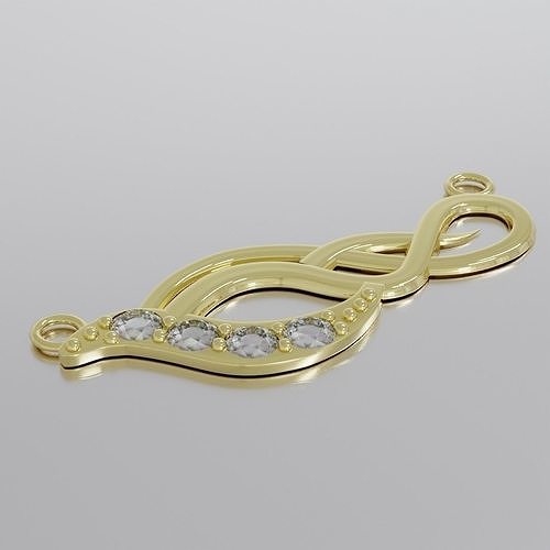 Gold pendant 3D 3D print model