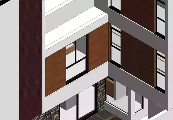 slide windows aluminium alcoa 2ff 3D model